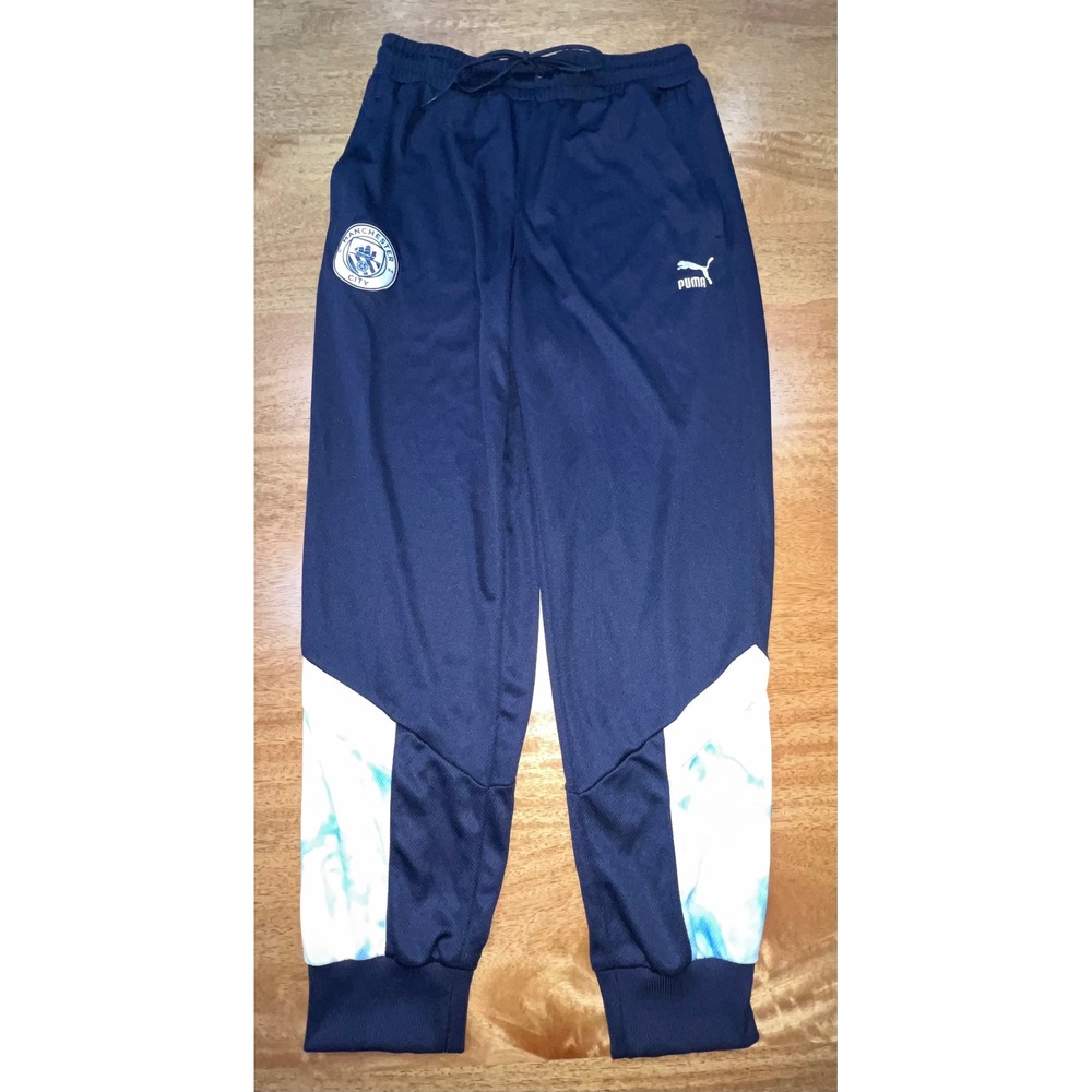 Puma Manchester City FC Mens Navy Blue Tie Dye Training‎ Pants 765204-05 Size M